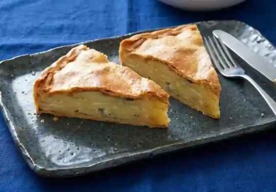 Tourte rustique aux pommes de terre et Bleu d'Auvergne