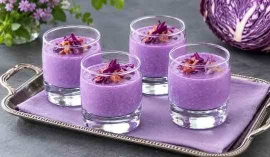Crème de chou rouge en verrine