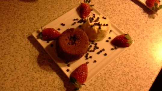 Moelleux chocolat basilic