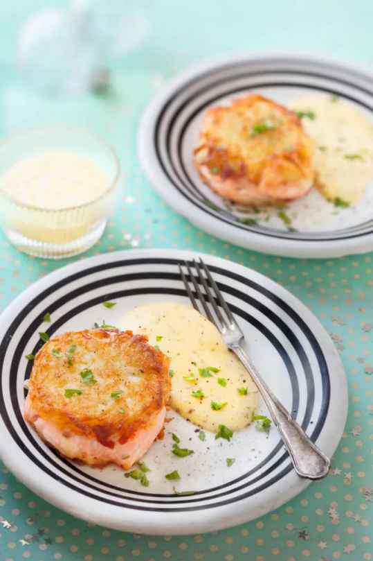 Pavés de saumon en croûte parmentière