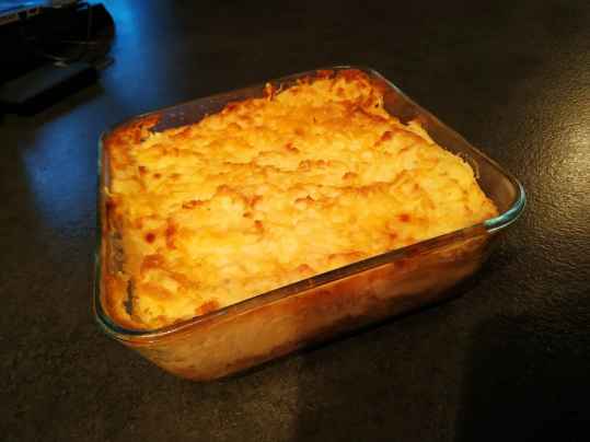 Parmentier d'endives au confit de canard
