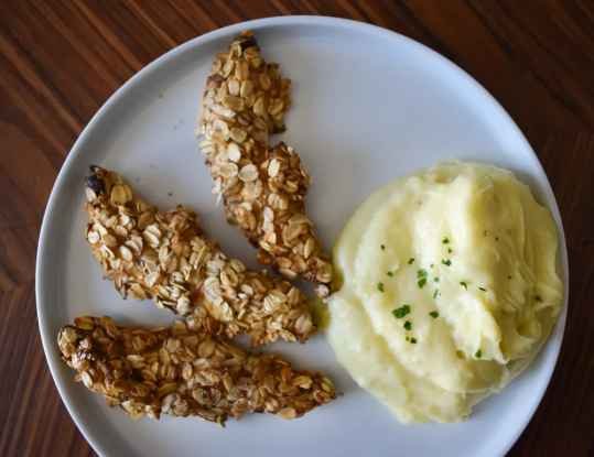 Poulet pané aux flocons d'avoine
