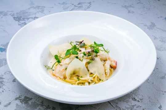 Linguines aux endives et chair d'écrevisse au monsieur cuisine