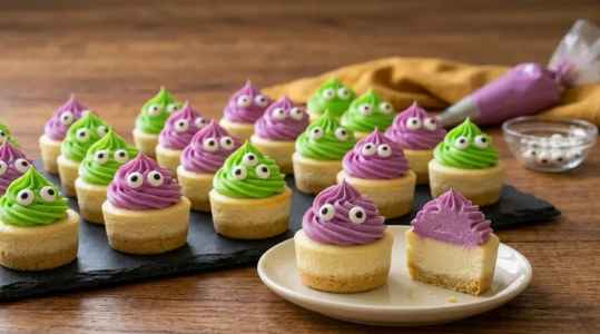 Mini Cheesecakes Monstres d'Halloween