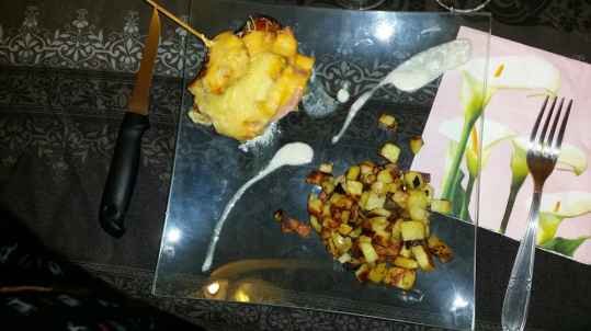Escalope de dinde lard fromage