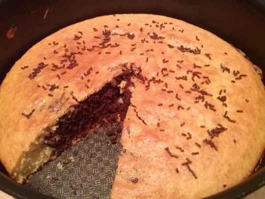 Gâteau nature au coeur chocolat