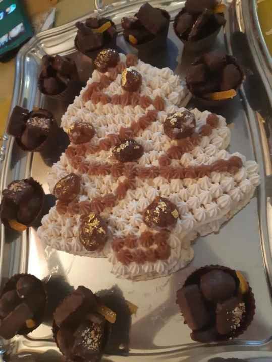 Sapin Bûche \Le Chanteclair\ aux marrons