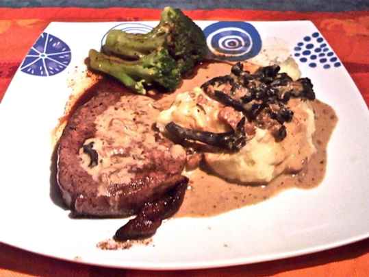 Tournedos à la crème fraiche et à la moutarde