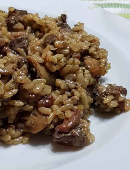 Risotto à poêler aux foies de volaille