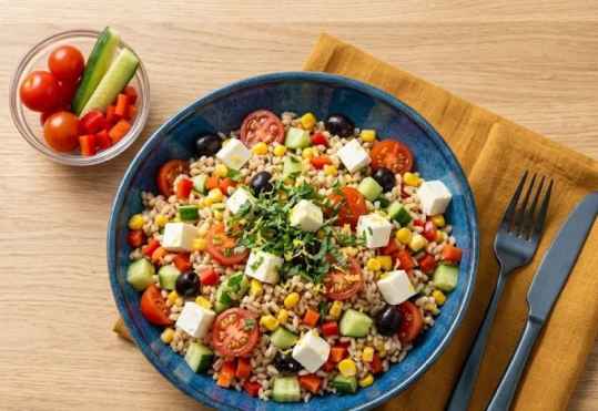 salade de riz composée