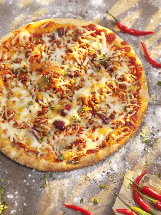 Pizza au chili (ou comment cuisiner un reste de chili)