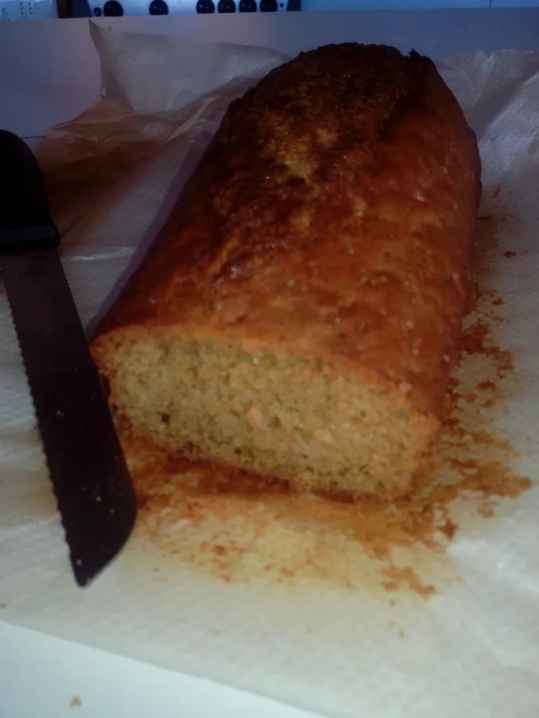 Cake citron, rhum, graines de lin