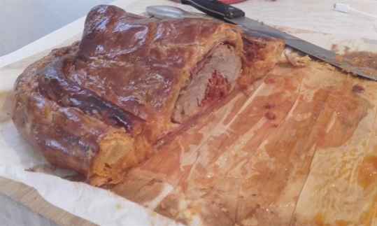 Filet mignon en croute farci au chorizo