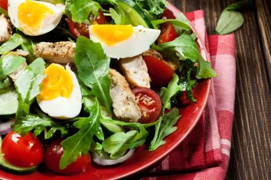 Oeufs d'oie en salade
