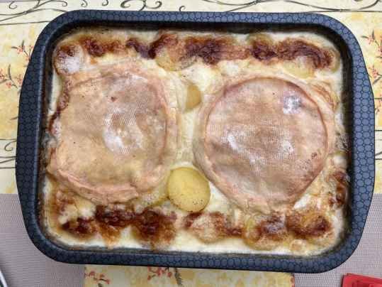 Tartiflette au confit d'oignons