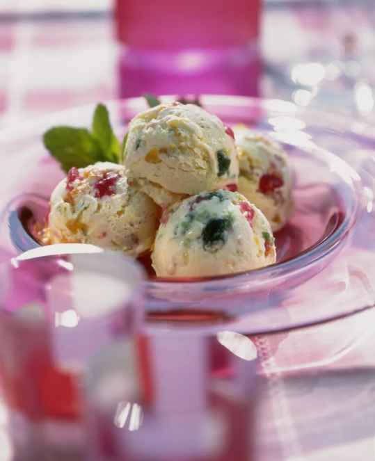 glace Plombières ( aux fruits confits )