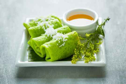 Dadar - Crêpes de coco au pandan (Indonésie)