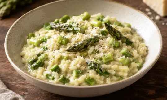 Risotto aux asperges vertes au Monsieur Cuisine