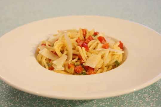 Spaghetti à la flovar (thon et poivrons)