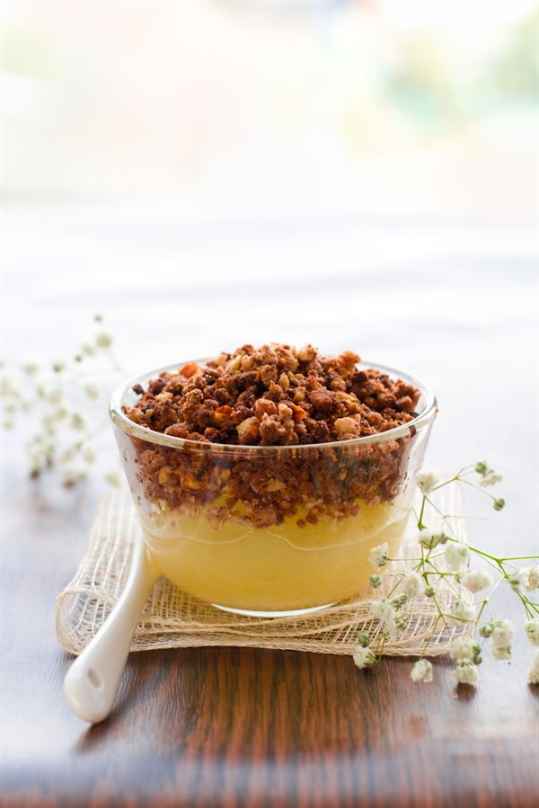 Crumble poires tout chocolat