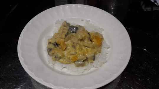Potiron et aubergine à l'indienne
