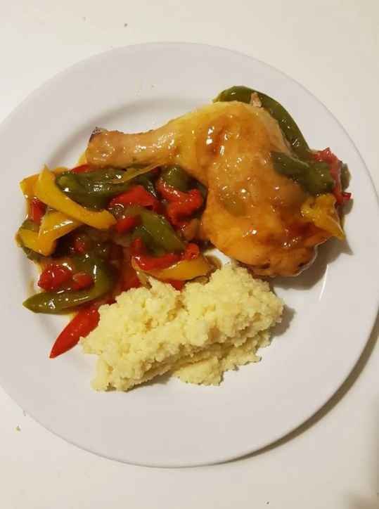 Poulet aux poivrons façon tajine