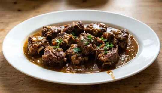 Carbonade d’agneau fondante à la bière brune