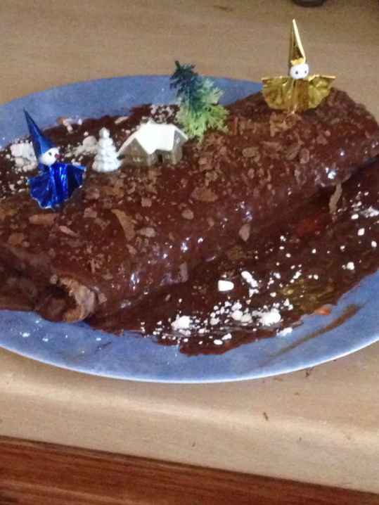 Bûche spéculoos et chocolat