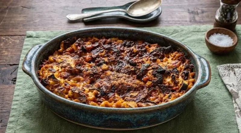 Gratin de pâtes aux courgettes et à la ricotta à l’Airfryer