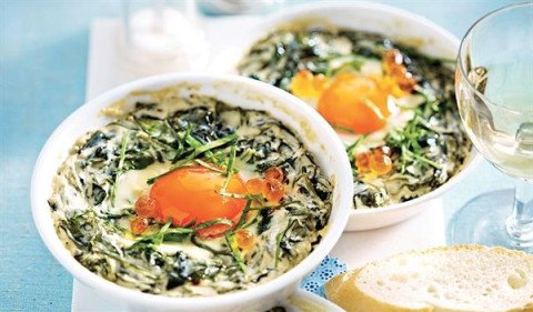 Oeufs cocotte à l'oseille fondu