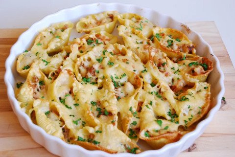 Conchiglionis farcis au thon et fromage de chèvre
