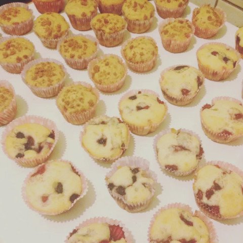 Muffins spéculoos et fruits rouges