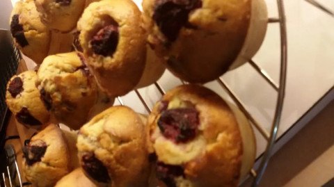 Muffin à la confiture de fruits rouges