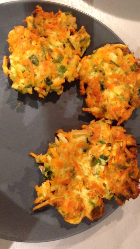 Galettes de légumes râpés