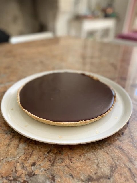 Tarte au chocolat, Carambar et beurre de cacahuètes