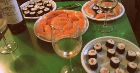 Makis au saumon et au concombre