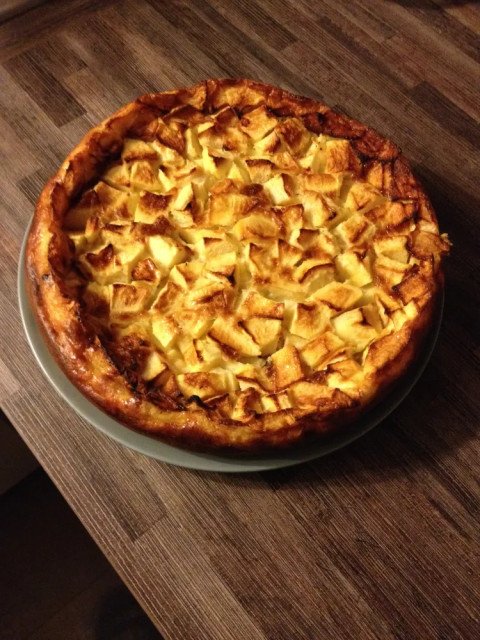 Clafoutis pommes et pépites de chocolat