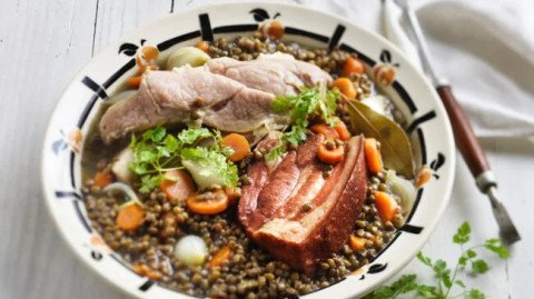 Petit salé aux lentilles