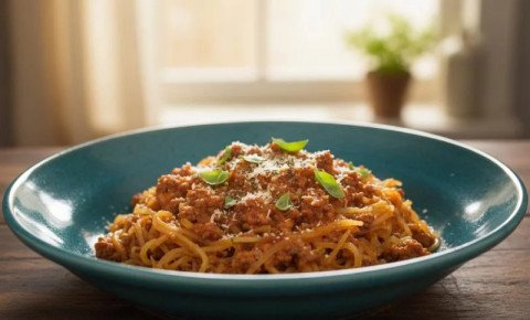Courge spaghetti à la bolognaise