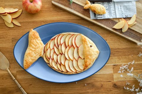 Tarte fine aux pommes... poisson dAvril par Les Pépites de Noisettes