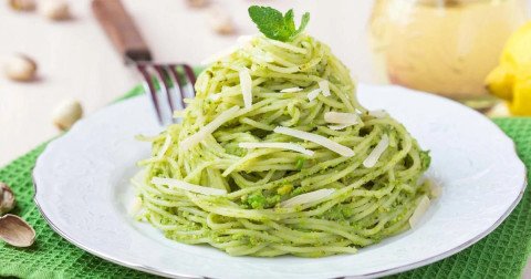 Pâtes au pesto de basilic