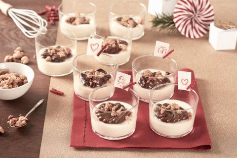 Mousse au chocolat blanc avec crumble et Nutella®