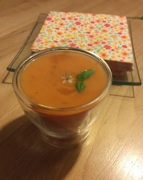 velouté de patisson, tomate, carotte...