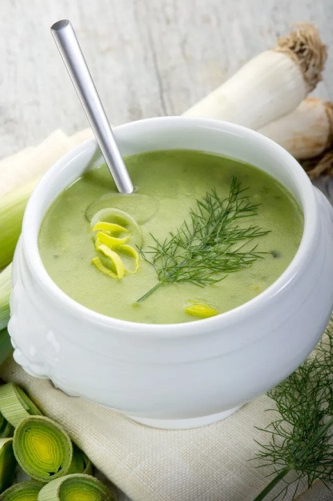 Soupe de poireaux au mascarpone