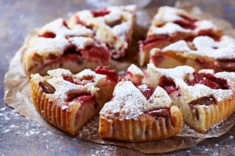 Gâteau pomme-rhubarbe