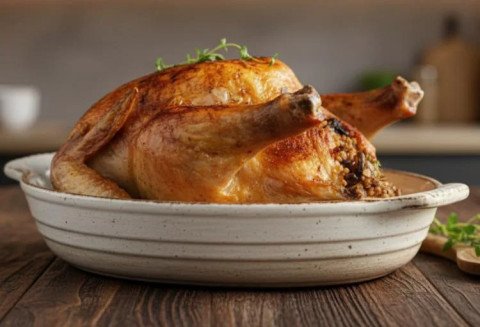 La meilleure façon de faire un chapon farci aux morilles et au foie gras