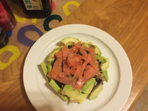 Salade de lentilles au saumon fumé