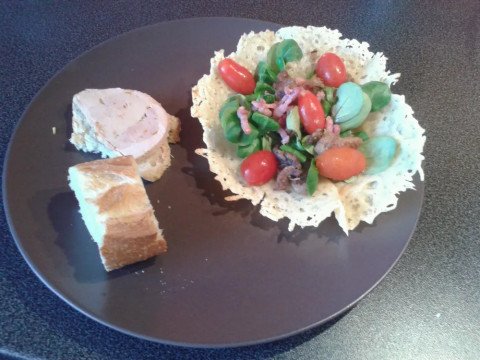 Tacos de parmesan et sa garniture estivale