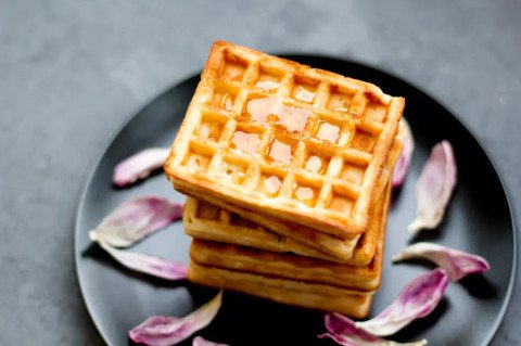 Gaufres à la crème fraîche
