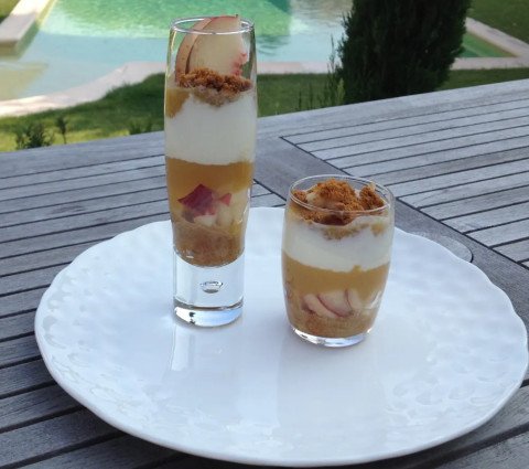 Verrines pêche-spéculoos